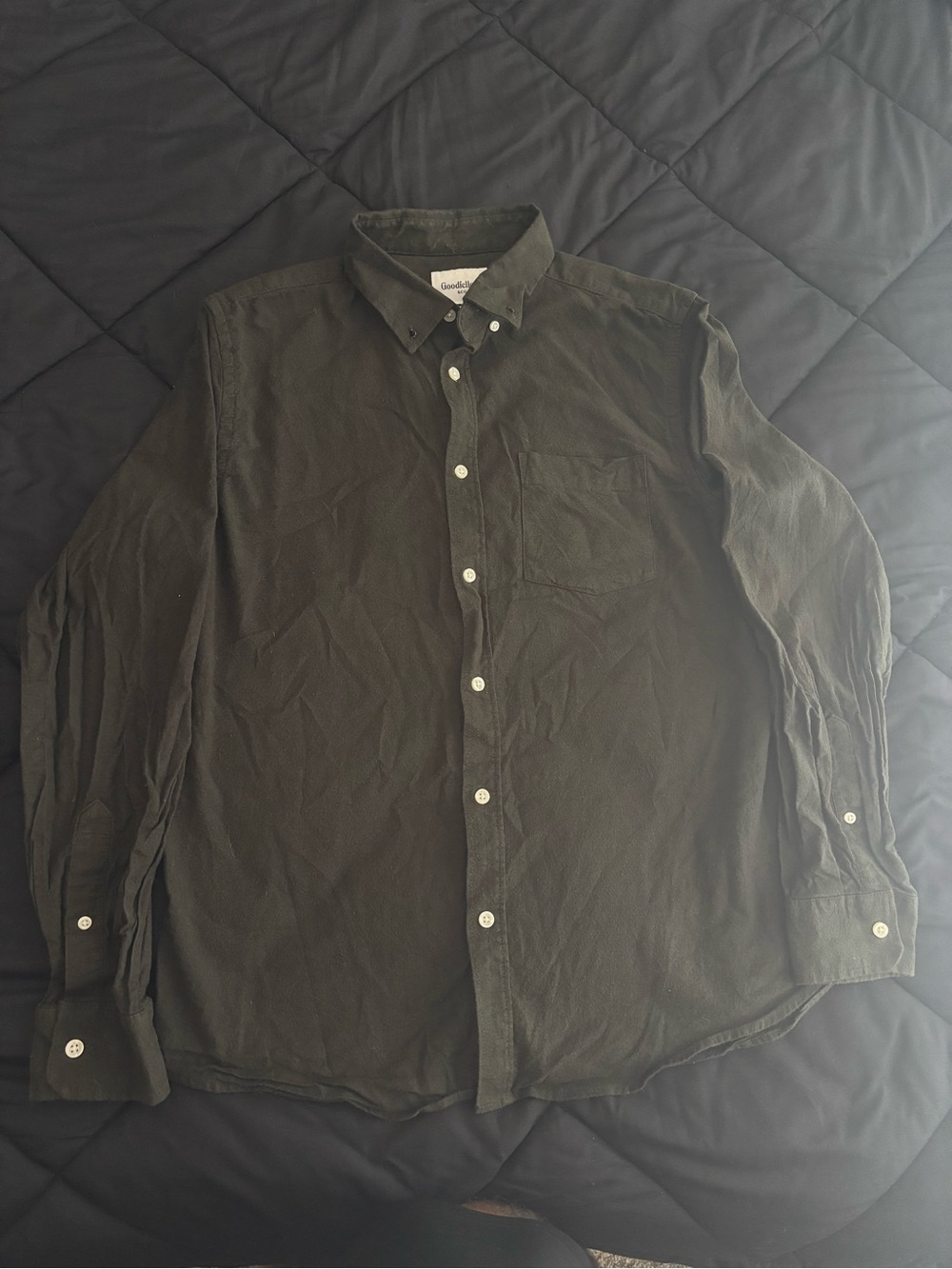 Goodfellow & Co Dark Olive Green Oxford Button Down Shirt | Men’s L